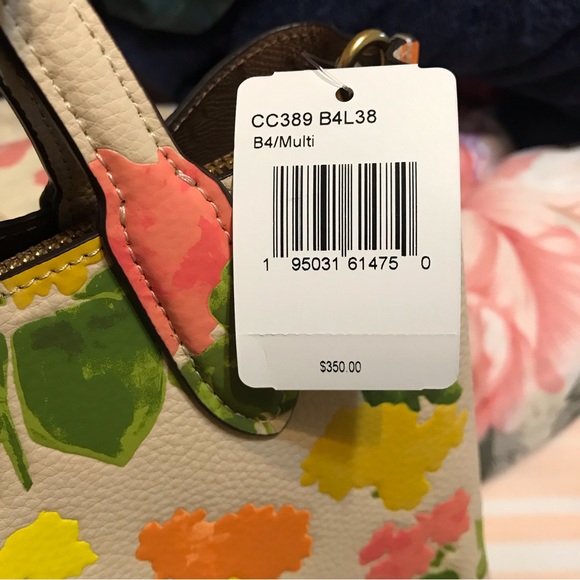 🌸🌿 Coach Willow Tote 24 With Floral Print - Picture 11 of 14